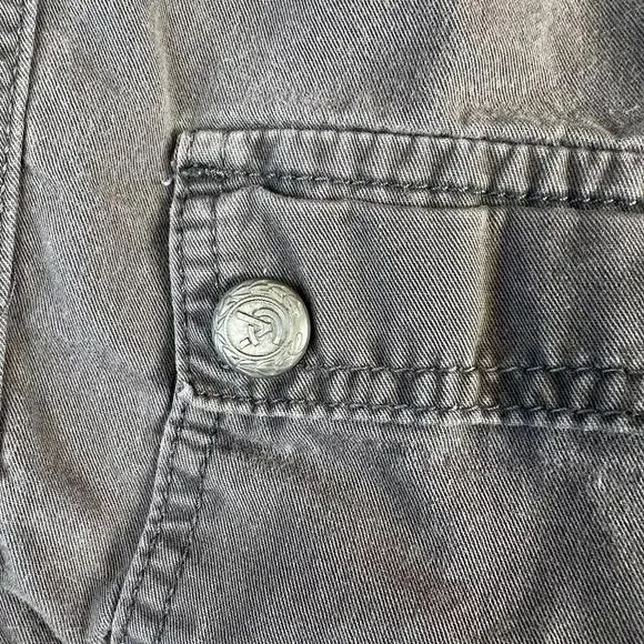 Christian Audiger Cargo Pants Mens 34 Gray Military Y2K Pockets Ed Hardy Style - Picture 7 of 10